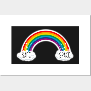 Safe space rainbow Posters and Art